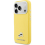 Karl Lagerfeld Karl and Choupette Heads Pins ovitek iz PU usnja z MagSafe za iPhone 17 Pro - rumen