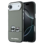 Karl Lagerfeld IML K&CH Heads Logo prozoren ovitek z MagSafe za iPhone Air - siv