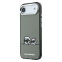 Karl Lagerfeld IML K&CH Heads Logo prozoren ovitek z MagSafe za iPhone Air - siv