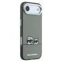 Karl Lagerfeld IML K&CH Heads Logo prozoren ovitek z MagSafe za iPhone Air - siv