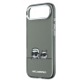 Karl Lagerfeld IML K&CH Heads Logo prozoren ovitek z MagSafe za iPhone Air - siv