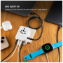 FIXED Voyager GaN univerzalni potovalni adapter s priključki 3x USB-C / 2x USB-A in izvlečnimi vtiči - 70W - bel
