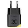 Tactical Minimi GaN adapter za hitro polnjenje s priključkom USB-C - 20W - črn