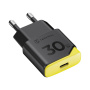 Tactical Minimi GaN adapter za hitro polnjenje z vhodom USB-C - 30W - črn