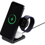 ENERGEA MagTrio 2 3v1 zložljivo magnetno brezžično stojalo za iPhone / Apple Watch / AirPods - 25W - črno