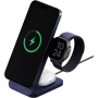 ENERGEA MagTrio 2 3v1 zložljivo magnetno brezžično Stojalo za iPhone / Apple Watch / AirPods - 25W - indigo modro