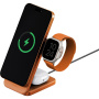 ENERGEA MagTrio 2 3v1 zložljivo magnetno brezžično stojalo za iPhone / Apple Watch / AirPods - 25W - oranžno