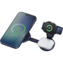 ENERGEA AluMag Trio 2 3v1 zložljiv brezžični MagSafe polnilnik za iPhone / Apple Watch / AirPods - 25W - indigo modra