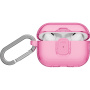 UNIQ Glase Pro Lock prozoren ovitek z zapiranjem in karabinom za AirPods Pro 3 - roza