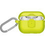 UNIQ Glase Pro Lock prozoren ovitek z zapenjanjem in karabinom za AirPods Pro 3 - limetno zelen