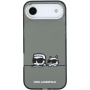 Karl Lagerfeld IML K&CH Heads Logo prozoren ovitek z MagSafe za iPhone Air - siv