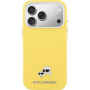 Karl Lagerfeld Karl and Choupette Heads Pins ovitek iz PU usnja z MagSafe za iPhone 17 Pro - rumen