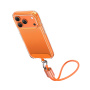USAMS SJ784 2v1 silikonski polnilni in podatkovni Kabel in pašček - USB-C na USB-C - 30 cm - oranžen