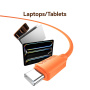 USAMS SJ787 silikonski polnilni in podatkovni kabel - USB-C na USB-C - 1 m - bel