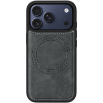 Zaščitni ovitek iz PU usnja z MagSafe za iPhone 17 Pro Max - siv