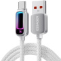 ESSAGER pleten polnilni in podatkovni Kabel z osvetlitvijo - USB-A v USB-C - 1 m - svetlo siv