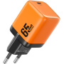 WEKOME WU-09 GaN hitri polnilnik s priključkom USB-C - 65W - oranžen