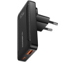 ESSAGER ES-CD48 GaN ultratanek hitri polnilnik z vrati USB-C / USB-A - 65W - črn