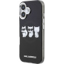Karl Lagerfeld IML Choupette Trio Watercolor ovitek z MagSafe za iPhone 17 - črn