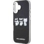 Karl Lagerfeld IML Choupette Trio Watercolor ovitek z MagSafe za iPhone 17 - črn