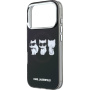 Karl Lagerfeld IML Choupette Trio Watercolor ovitek z MagSafe za iPhone 17 Pro Max - črn
