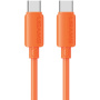USAMS SJ787 silikonski polnilni in podatkovni kabel - USB-C na USB-C - 1 m - oranžen