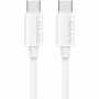 USAMS SJ787 silikonski polnilni in podatkovni kabel - USB-C na USB-C - 1 m - bel