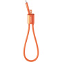 USAMS SJ784 2v1 silikonski polnilni in podatkovni Kabel in pašček - USB-C na USB-C - 30 cm - oranžen