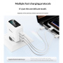 Yesido YC114 GaN adapter za hitro polnjenje z zaslonom in vrati 2x USB-C / USB-A - 140W - bel