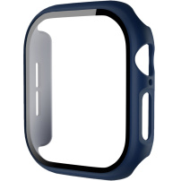 Mat ohišje s kaljenim steklom za Apple Watch 42mm (Series 10 / 11) - temno modro