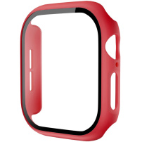 Matirano ohišje s kaljenim steklom za Apple Watch 42 mm (Series 10 / 11) - rdeče