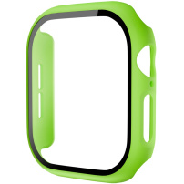 Matirano ohišje s kaljenim steklom za Apple Watch 42mm (Series 10 / 11) - neonsko zeleno