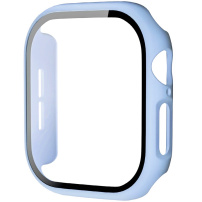 Matirano ohišje s kaljenim steklom za Apple Watch 42mm (Series 10 / 11) - svetlo modro