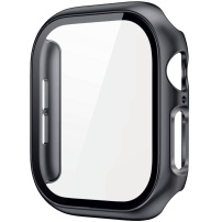 Kovinsko ohišje s kaljenim steklom za Apple Watch 42mm (Series 10 / 11) - temno sivo