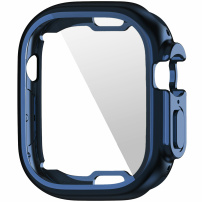 Metalni ovitek iz mehke plastike z zaščito zaslona za Apple Watch Ultra 49mm - temno modra