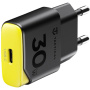 Tactical Minimi GaN adapter za hitro polnjenje z vhodom USB-C - 30W - črn