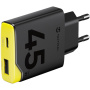 Tactical Minimi GaN adapter za hitro polnjenje z vrati USB-C / USB-A - 45W - črn