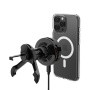Spigen Essential Peltier Magnetni nosilec za avto za prezračevalno rešetko z brezžičnim polnjenjem za iPhone - črn