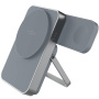 FIXED MagZen 5 brezžični MagSafe powerbank s polnjenjem za Apple Watch, stojalom in portom USB-C - 5 000 mAh - siv