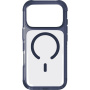 UNIQ Combat MagClick ovitek z barvnim okvirjem in MagSafe za iPhone 17 Pro - temno moder
