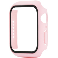 Zaščitni etui s kaljenim steklom za Apple Watch 40mm - svetlo roza