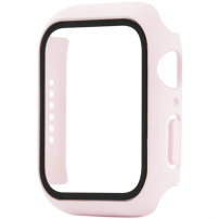 Zaščitni etui s kaljenim steklom za Apple Watch 44mm - staro rožnata