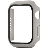 Zaščitni etui s kaljenim steklom za Apple Watch 44mm - bež