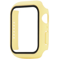 Zaščitni etui s kaljenim steklom za Apple Watch 44mm - rumena