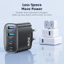 Toocki TC53402 GaN adapter za hitro polnjenje s priključki 2x USB-C / 2x USB-A - 40W - črn