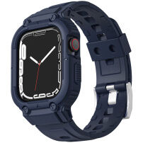Odporen Armor etui s paščkom za Apple Watch 41mm / 40mm / 38mm - temno modro