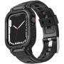 Odporen Armor etui s paščkom za Apple Watch 45mm / 44mm / 42mm - črna