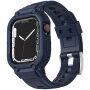 Odporen Armor etui s paščkom za Apple Watch 45mm / 44mm / 42mm - temno modro