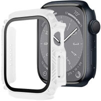 Odporen Armor etui s kaljenim steklom za Apple Watch 41mm - bela