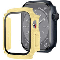 Odporen Armor etui s kaljenim steklom za Apple Watch 41mm - rumena